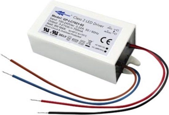Glacial Power LED-VOEDING - 21 VDC - 9 W - 2 jaar garantie