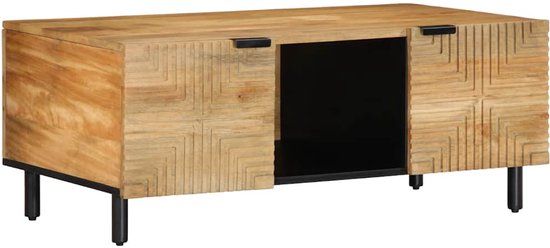 vidaXL Salontafel 100x54x40 cm massief mangohout bruin