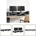 Support écran moderne - Support moniteur noir 100 x 27 x 15 cm Bois d'ingénierie