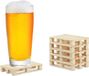 Merkloos Relaxdays Pallets Onderzetter - 6 stuks - Hout - Natuur