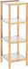 Casaria Bamboe Badkamer Meubel - Wit/Hout - 110x33x34cm