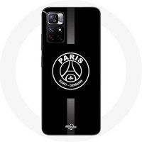 Maniacase Etui Redmi Note 11 5G psg logo jordan grijs zwarte achtergrond