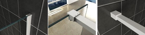 Wiesbaden Profielset met Stabilisatiestang 120cm Mat Wit wit