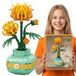 Ensemble de fleurs de camomille, blocs de construction de fleurs comme cadeau, 345 pièces.