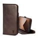 TORRO Housse de protection en cuir, compatible avec iPhone 12 Pro Max, étui de protection en cuir véritable avec emplacements pour cartes et fonction support (brun foncé)