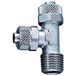 L-schroefverbinding, Riegler L-schroefverbinding, AG conisch, R 1/2, voor slang 10/8 mm, SW 17, werkdruk max. 18 bar, messing vernikkeld