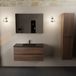 Mondiaz Aivy badmeubelset - 100x45x50cm - 1 kraangat - 1 wasbak urban Solid surface - Midden - 2 lades - Met spiegel - Melamine Mocha AIVY80220