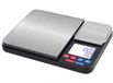 Holland Connections Balance de cuisine numérique - Double plateau rechargeable 12 unités - Plateau supérieur en acier inoxydable Affichage lumineux transparent - Balance pour aliments-épices-thé-bijoux - Mesure de cuisine précise