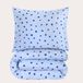 W polyester-katoenen dekbedovertrek kinderbed (120x150 cm) Blauw Stip