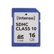 Intenso 16GB SDHC Class 10 SD-kaart - Zwart