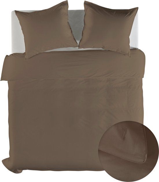Dekbedovertrek Yellow Suite Dubai - Plaza Taupe - Tweepersoons - Katoen - Bruin - 200x200 cm