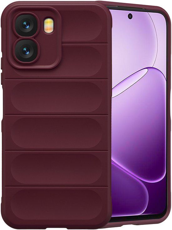 imoshion EasyGrip Backcover - Geschikt voor Oppo A6x (5G) / Oppo A6x (4G) - Aubergine