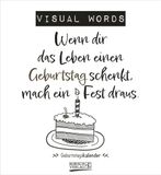 Geburtstagskalender Korsch Verlag Geburtstagskalender Visual Words