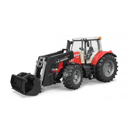 Bruder Massey Ferguson 7624 with frontloader - Rood