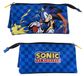 Sonic trousse, 3 compartiments, polyester, bleu