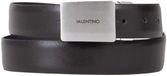 VALENTINO Leren riem Litech Plaque Buckle Belt W125 Nero / Blu zwart donkerblauw