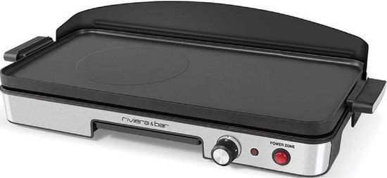 Riviera & Bar QPL345 Plancha Elektrisch 1900W 50x22cm Zwart/Roestvrijstaal
