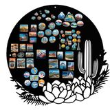Anwicar Rechthoekige Magneet Bord - Magnetisch memobord - Magnetisch prikbord - 50x50 cm - Zwart