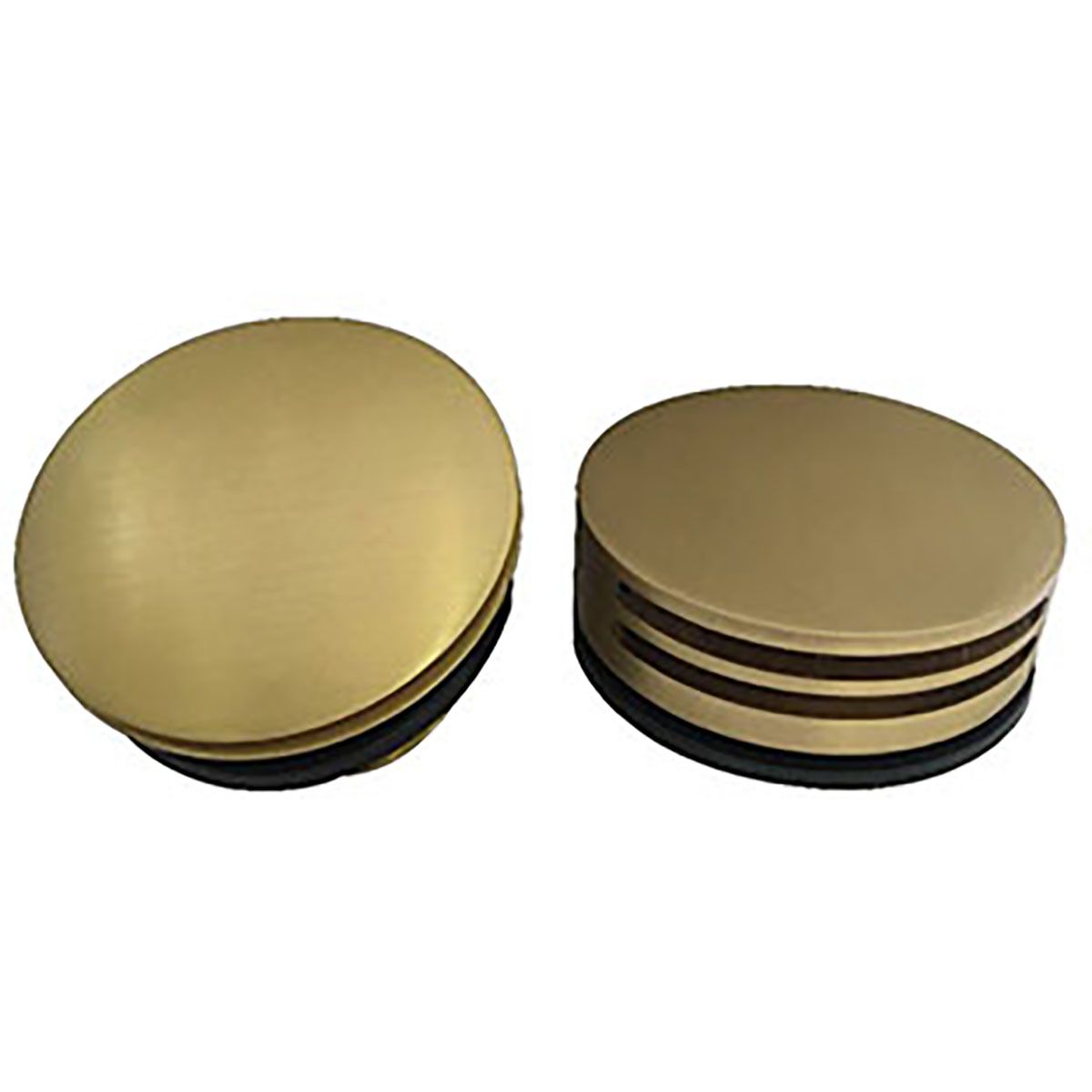 Wiesbaden Basis rond knop/waste geborsteld messing