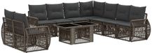 vidaXL Tuinbank - Set - 2 zitplekken - Grijs/Donkergrijs - Polyrattan