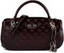GUESS Carmella 3 Compartment Satchel Burgundy Logo Handtas
