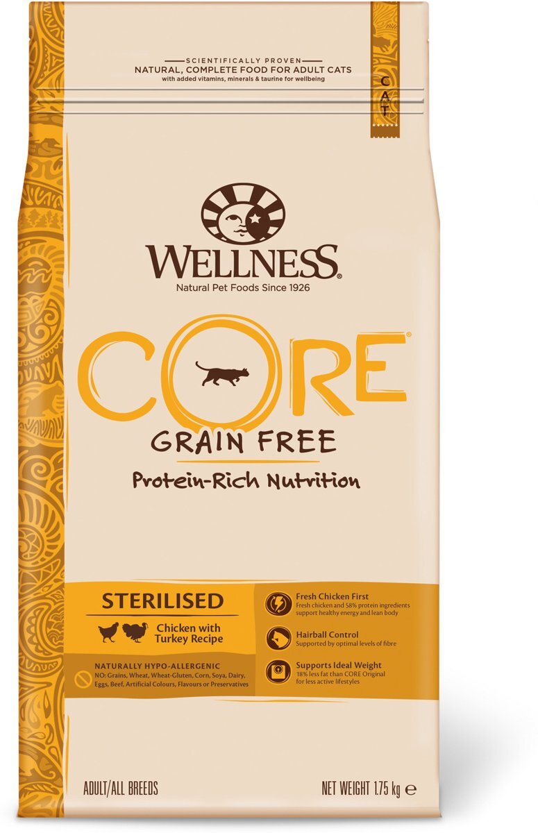 Wellness Core Grain Free Cat Sterilised Kip&Kalkoen 1.75 kg