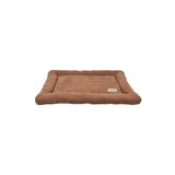 Bobby Douce matras voor honden en katten, extra zacht, van pluche, machinewasbaar, beige, 100 x 76 x 5 cm
