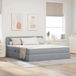Maison Exclusive - Lit coffre à LED avec matelas, gris clair, 180 x 200 cm, tissu