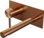 Brauer Copper Edition Mitigeur d'évier encastré avec bec droit et plaque de recouvrement Modèle A2 Cuivre Brossé PVD