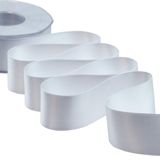 Furlanis Dubbel Satijn Italiaans Textiel Lint, Optisch Wit, 40 mm x 25 m
