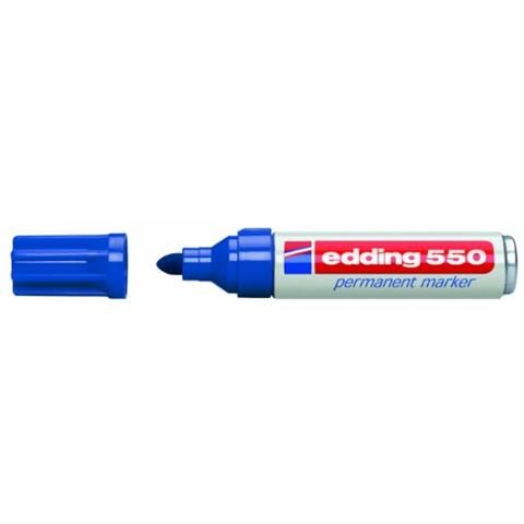 Edding 4-550 003 - Permanente markers - blauw, wit - 10 stuks