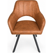Meubel31 Tenno Chaises de salle à manger pivotantes - Lot de 2 - Cognac