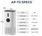 Purificateur d'air et humidificateur - Appareil 2-en-1 - Filtre HEPA H13 - Convient aux pièces de 35–60 m² - Admission d'air à 360° - Fonctionnement silencieux (25–30 dB) - Contre les odeurs d'animaux, la fumée, les allergènes - Blanc