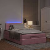 Prolenta Maison Exclusive - Cadre de lit ottoman avec matelas rose 120x200cm velours