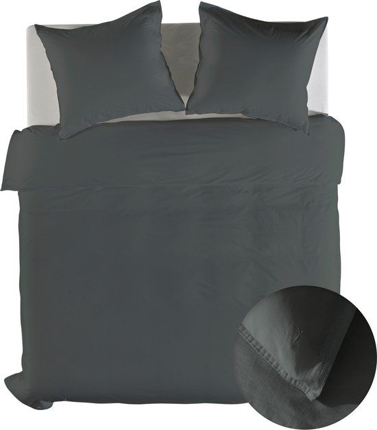 Dekbedovertrek Yellow Suite Saint-Tropez - Beluga Grey 260x200 cm - Katoen - Grijs