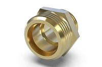 ABA Beul 16002.254.2 Dubbele nippel gereduceerd met zeskant, messing, 1 3/4 x 1 1/2