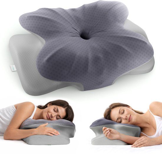 CozySense® Hoofdkussen Traagschuim - Ergonomisch Memory Foam Kussen - Vlinderkussen - Pillow - Afneembare en Wasbare Hoes - Zijslaper, Rug-, & Buikslaper