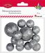 Titanum Argenté, boules scintillantes en polystyrène, 14 pièces, mélange de différentes tailles