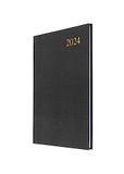 Collins Debden Essential A5 Dagboek Week to View Planner 2024 - Complete Planner 2024 Dagelijkse, wekelijkse en maandelijkse weergave - (A5-formaat, zwart)