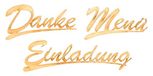 Petra's knutsel-News A-SZ79SS24 24-delige letterset "uitnodigingsmenu-Danke", uitvoering: schrijfschrift, bestaande uit 3 verschillende houten letters