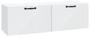 Support mural meuble TV blanc 98 x 31 x 30 cm bois transformé