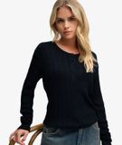 Superdry Cardigan Torsadé Décontracté Bleu Marine Taille : 44
