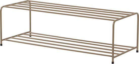 WOOOD Josse Shoe Rack - Metal - Military Brown - 25x80x33 cm