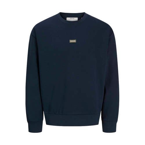 JACK & JONES CORE relaxed fit sweater - donkerblauw