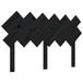VidaXL Hoofdeind & Voeteind Zwart Grenenhout 132x3x81 cm
