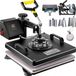 Merkloos / Sans marque 8-in-1 Warmtepers – Digitale warmtepers voor T-shirts, hoeden, mokken en meer – Transferpers voor textieldruk en persoonlijke creaties – 1250W