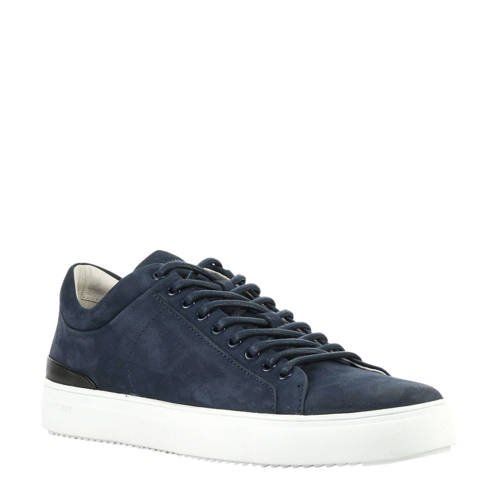 Blackstone nubuck sneakers donkerblauw