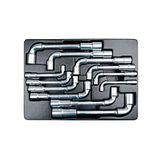 King Tony 91912MR Thermogevormde buissleutelset, 6 x 6 gaten, 12 stuks