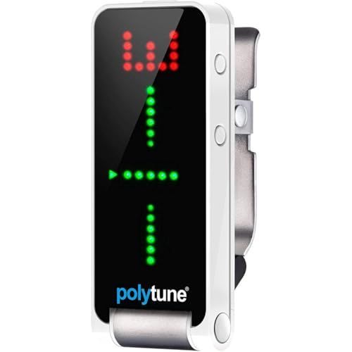 TC Electronic POLYTUNE CLIP Aansteektuner met polyfoon, stroboscoop- en chromatische modi en 108 LED-matrix-display voor ultieme stemprestaties