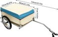 Remorque de vélo – 50 kg – Beige-bleu – Aluminium